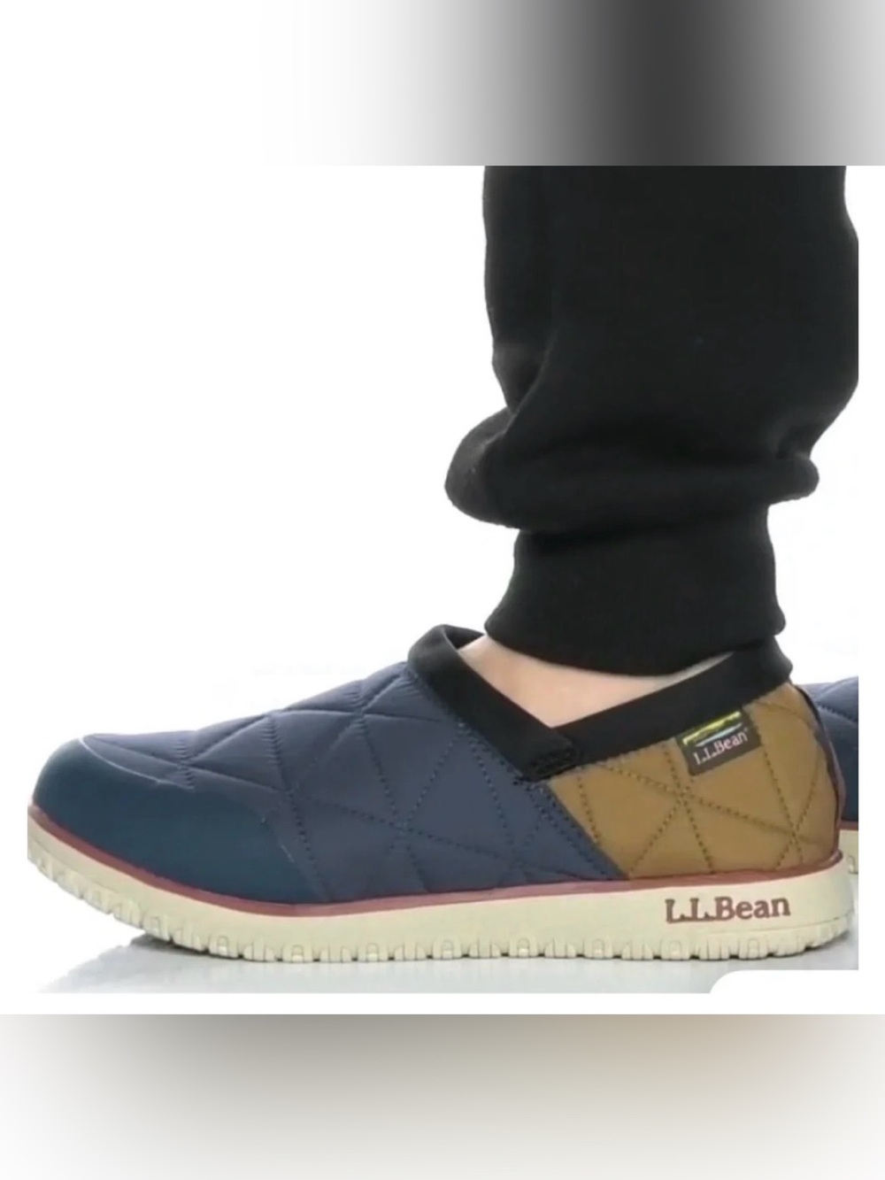 L.L.Bean PrimaLoft Ultralight Waterproof Insulated Shoes Men's, Blue/Tan, SZ 13